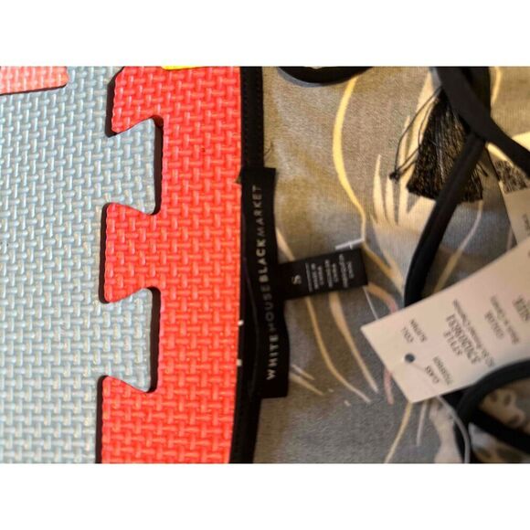 NWT White House Black Market Green Floral Bell Sleeve Dress A Line Small - Picture 3 of 6